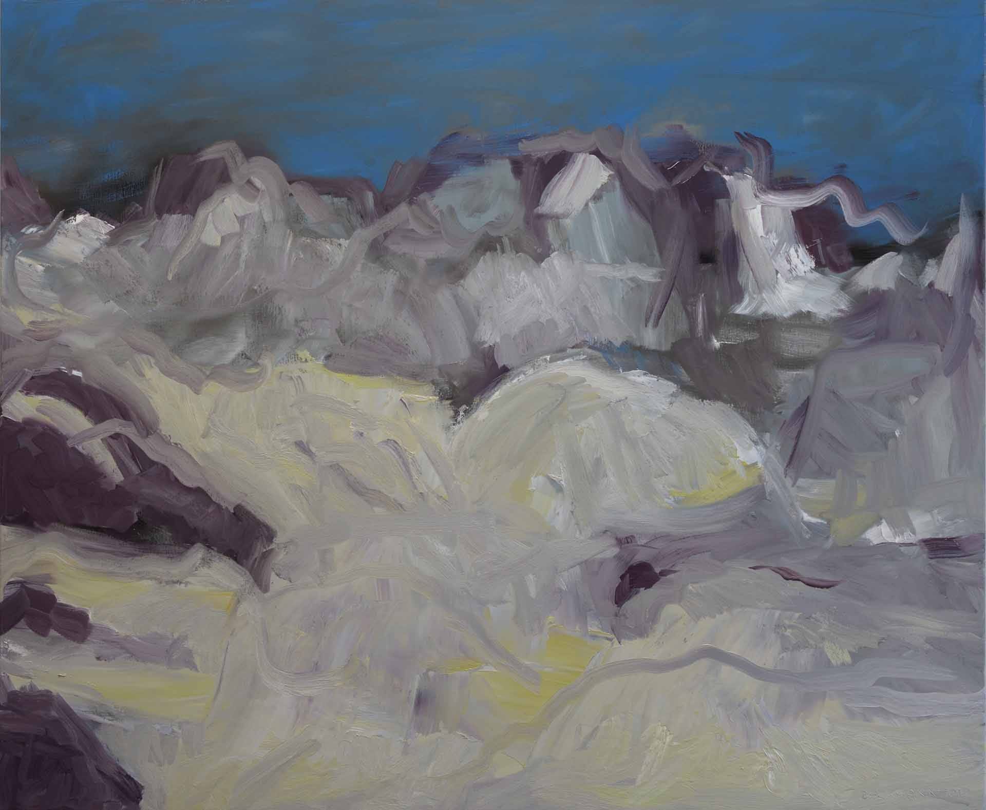 Sabine Beckmann, Heights, oil on linen, 100 x 120 cm, 2012