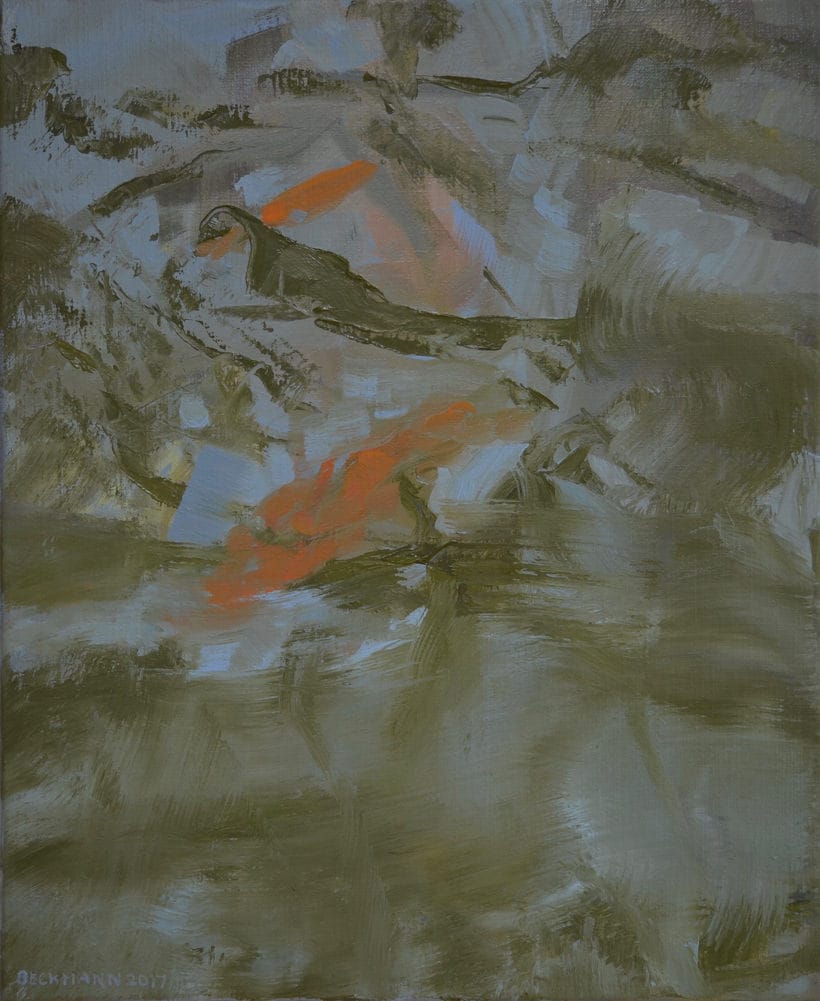 Sabine Beckmann, Goldfishes, 55 x 45 cm, oil on linen, 2017