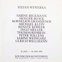 Catalogue: 'Stefan Wewerka und seine Schüler'